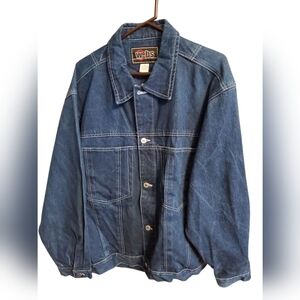 Mens WEBS Blue Denim Jacket Size 2x
